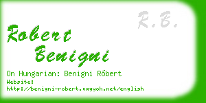 robert benigni business card